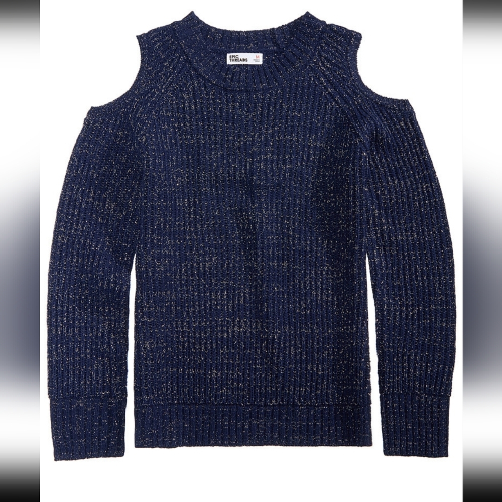 Epic sweater, blue , New with tag, perfect gift shoulder showing